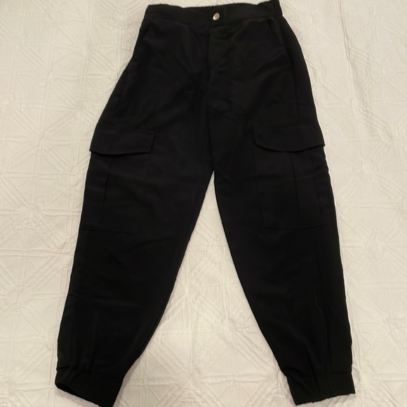 Zara Silk Cargo Pants - Picture 1 of 3